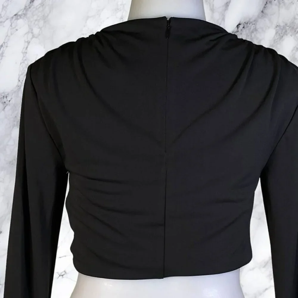L'Academie Mae Crop Top - Black